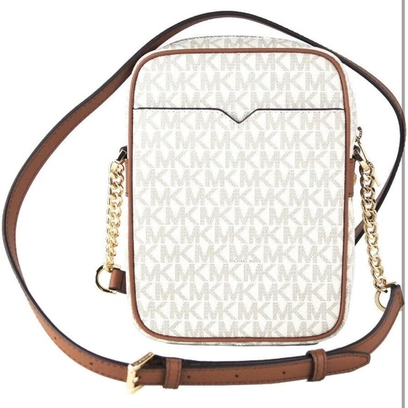 MK Jet Set Travel Medium Logo Chain Crossbody Bag NWOT - Picture 2 of 13